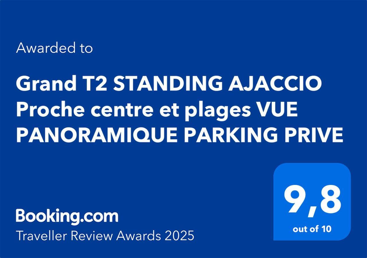 Grand T2 Standing Ajaccio Proche Centre Et Plages Vue Panoramique Parking Prive Exteriér fotografie